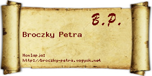 Broczky Petra névjegykártya